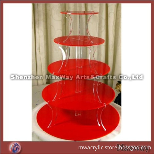 Red Counter Acrylic Cake Stand